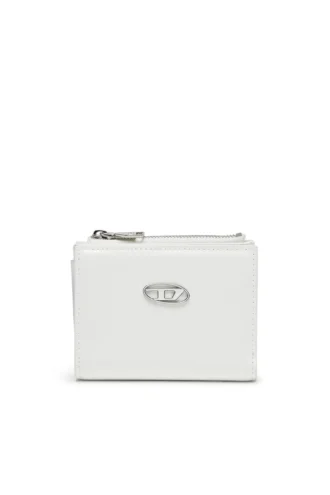 Play bi-fold zip ii Petit portefeuille en cuir brillant