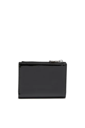 Play bi-fold zip ii Petit portefeuille en cuir brillant