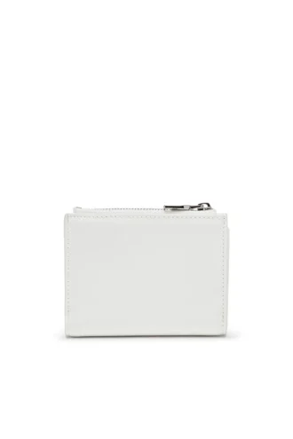 Play bi-fold zip ii Petit portefeuille en cuir brillant