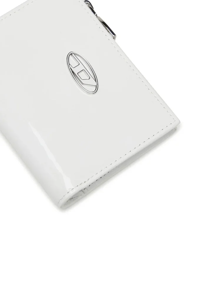 Play bi-fold zip ii Petit portefeuille en cuir brillant