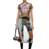 play crossbody Sac à bandoulière Play en PU brillant imprimé