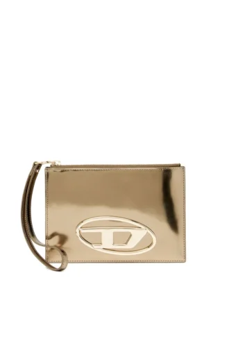 Pochette 1DR iii Pochette zippée en cuir miroir