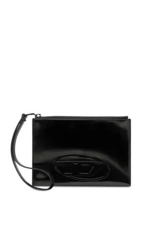 Pochette 1DR iii Pochette zippée en cuir miroir