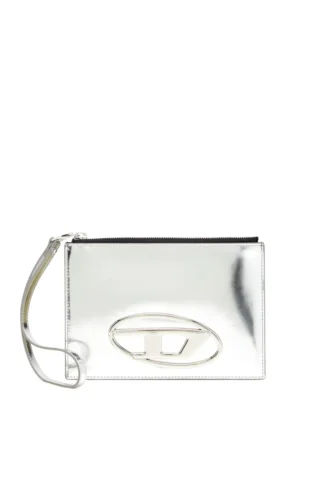 Pochette 1DR iii Pochette zippée en cuir miroir