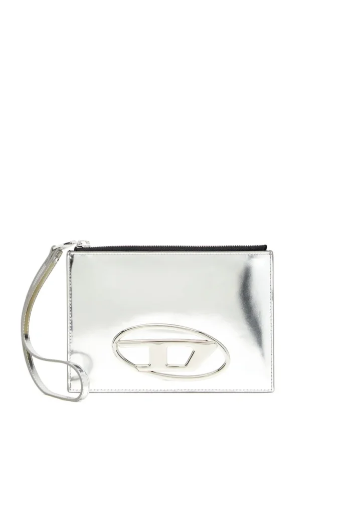 Pochette 1DR iii Pochette zippée en cuir miroir