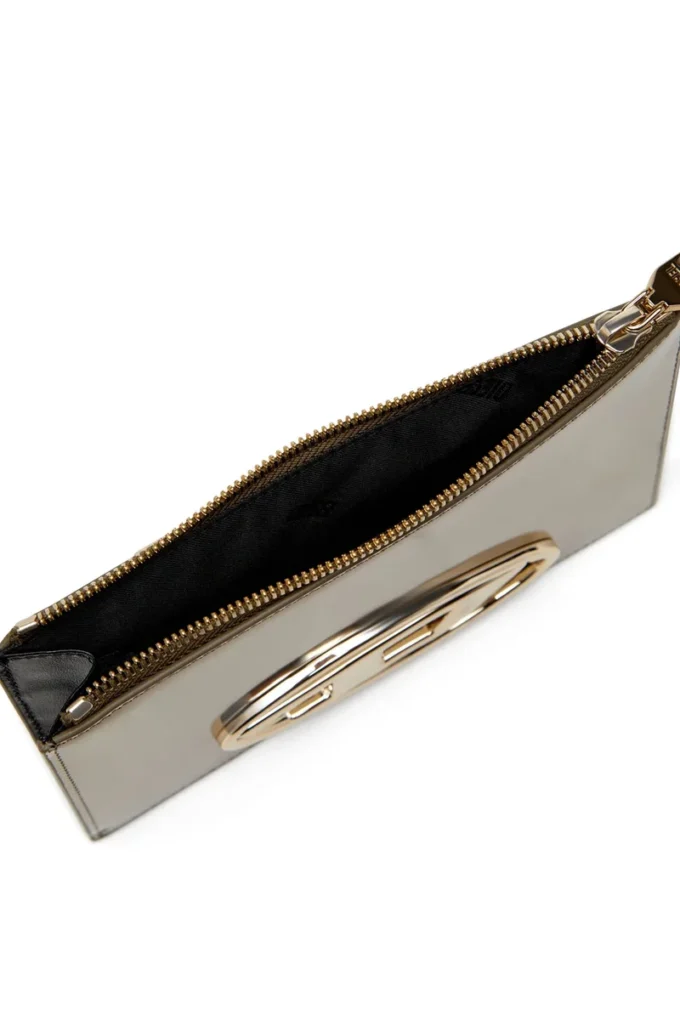 Pochette 1DR iii Pochette zippée en cuir miroir