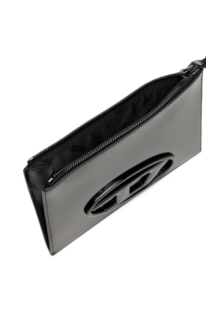 Pochette 1DR iii Pochette zippée en cuir miroir