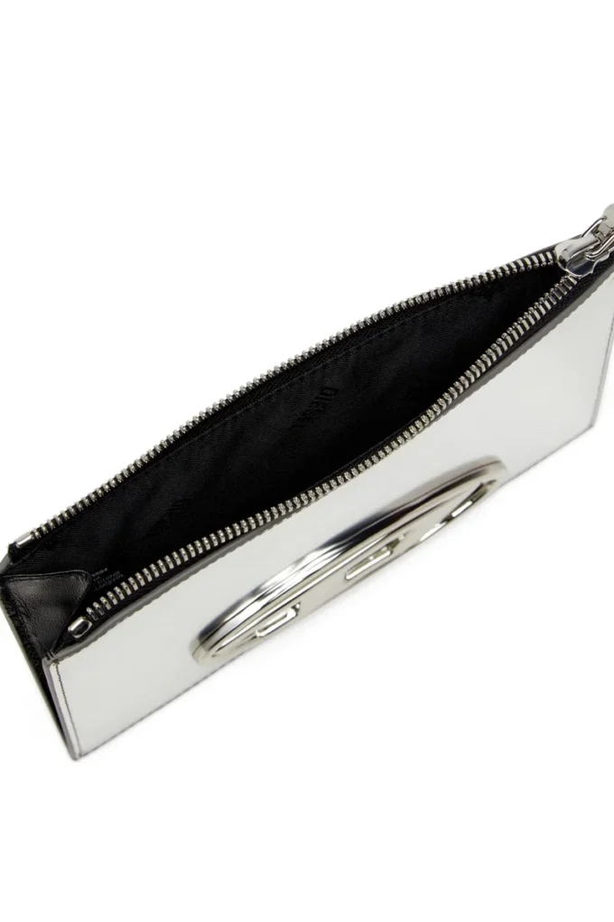 Pochette 1DR iii Pochette zippée en cuir miroir