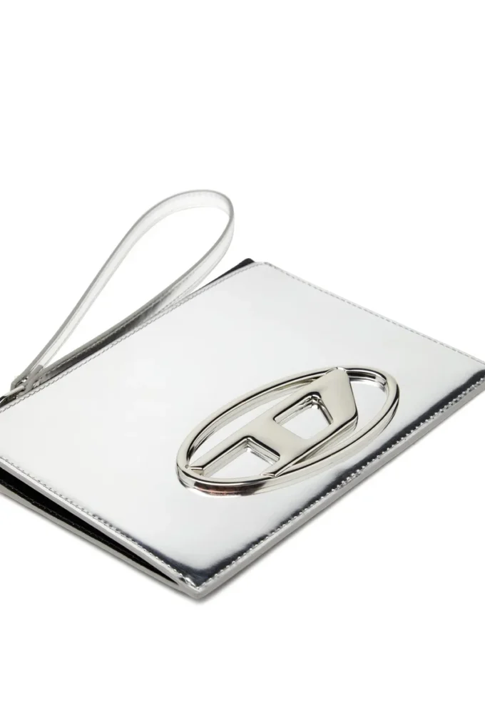 Pochette 1DR iii Pochette zippée en cuir miroir