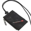 Porte-badge multi-poche Porte-badge en denim avec détails en cuir