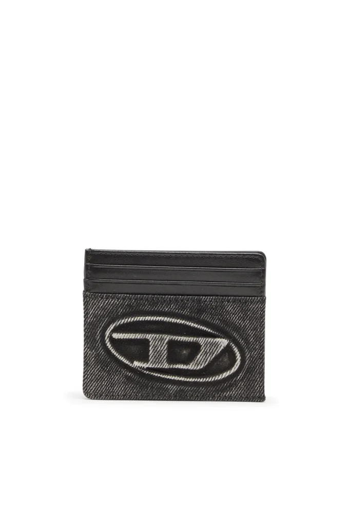 Porte-cartes 1DR Porte-cartes en coton délavé et cuir
