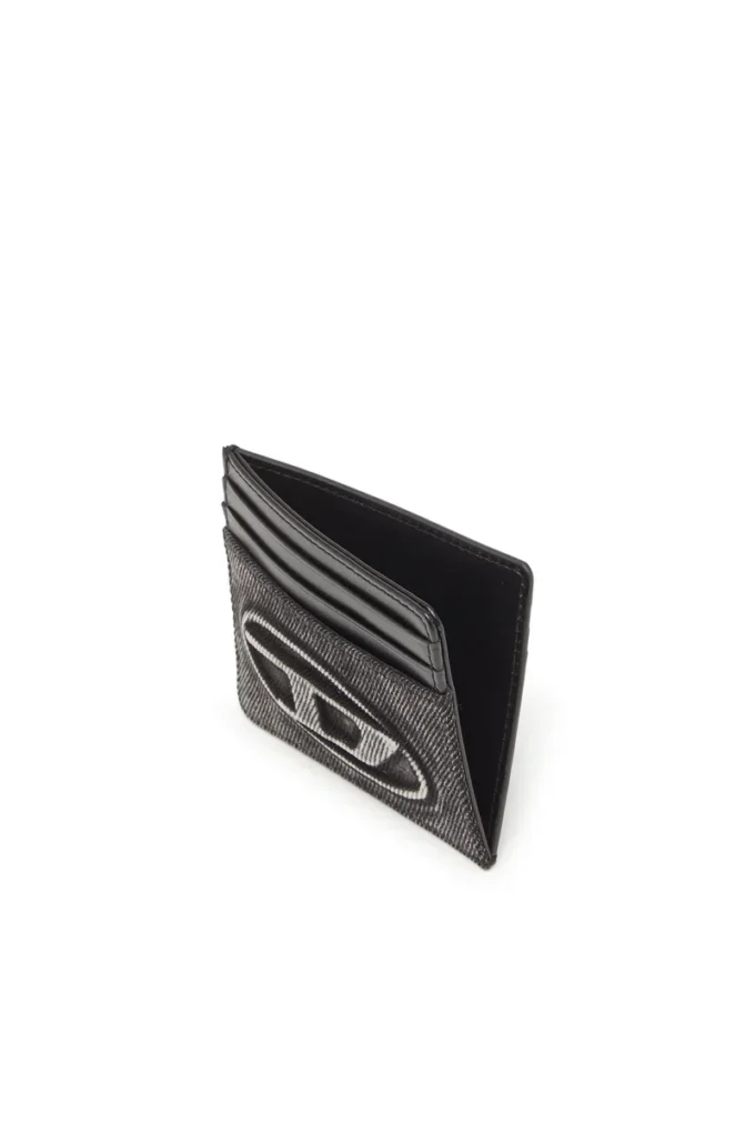 Porte-cartes 1DR Porte-cartes en coton délavé et cuir