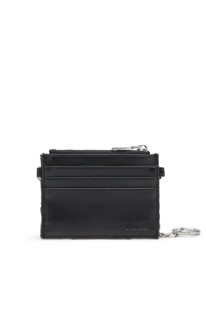 Porte-cartes avec chaîne Porte-cartes avec chaîne et poche à monnaie zippée