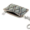 Porte-cartes avec chaîne Porte-cartes en denim matelassé à motif argyle