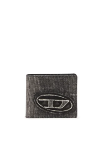 Portefeuille 1DR à deux volets et compartiment à monnaie 3D en denim délavé