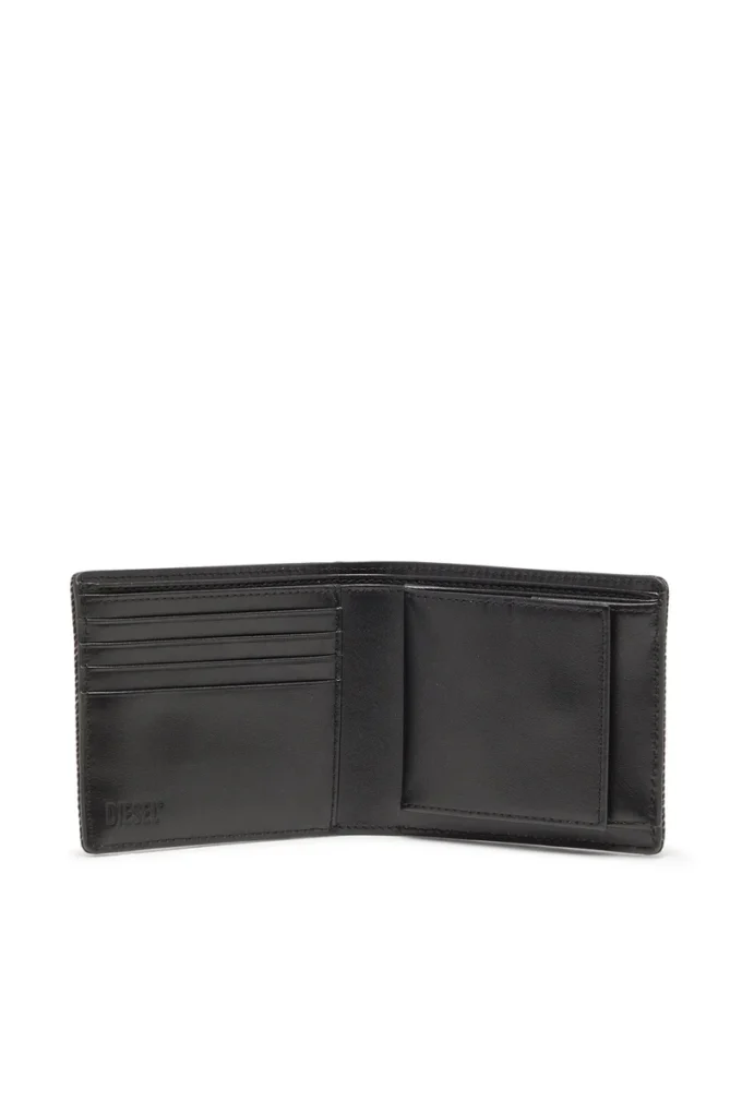 Portefeuille 1DR à deux volets et compartiment à monnaie 3D en denim délavé