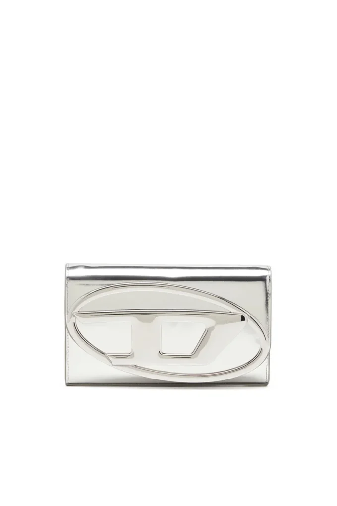 Portefeuille à bandoulière 1DR Sac portefeuille en cuir miroir