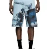 pr-d-rixford-s Short en denim avec imprimé délavé