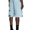 pr-d-rixford-s Short en denim avec imprimé délavé