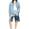 pr-d-rixford-s Short en denim avec imprimé délavé