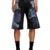 pr-d-rixford-s Short en denim avec imprimé multicolore