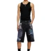 pr-d-rixford-s Short en denim avec imprimé multicolore