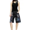 pr-d-rixford-s Short en denim avec imprimé multicolore
