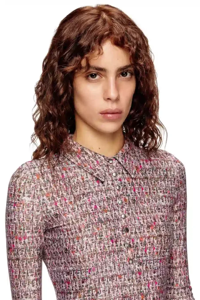 Robe en polyamide et élasthanne avec imprimé bouclé