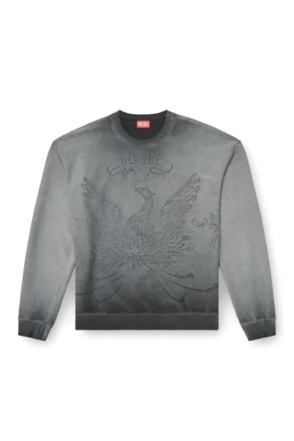 s-aron Sweat-shirt délavé avec logo Phoenix dévoré