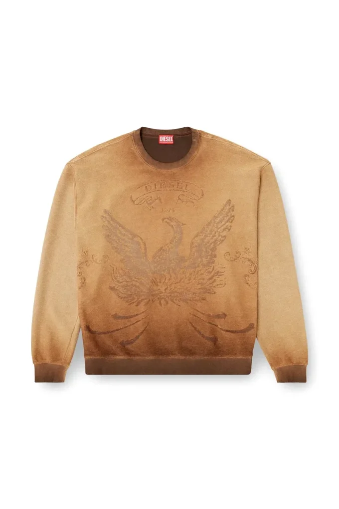 s-aron Sweat-shirt délavé avec logo Phoenix dévoré