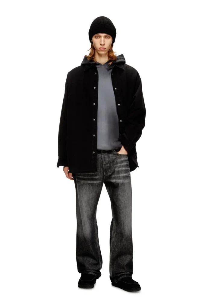 s-baggy-padd-hgbk Chemise en coton avec broderie ovale D