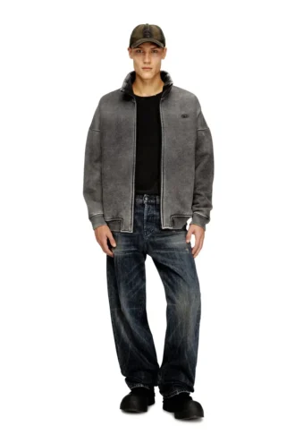 s-batel-v1 Veste zippée doublée en peluche effet denim