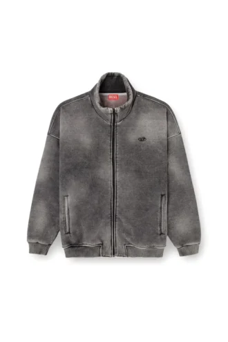 s-batel-v1 Veste zippée doublée en peluche effet denim
