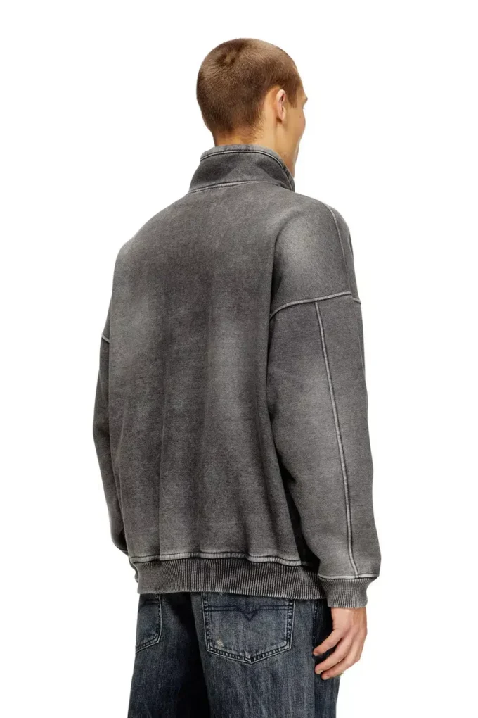 s-batel-v1 Veste zippée doublée en peluche effet denim