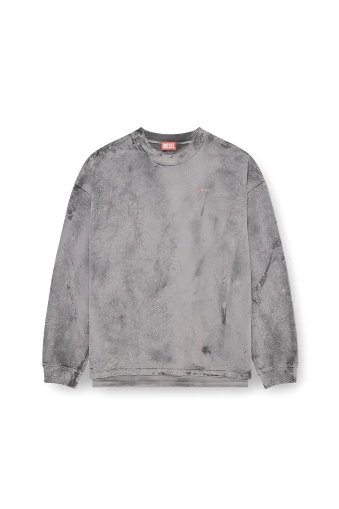 s-baxt-t1 Sweat-shirt effet craquelé avec micro-logo