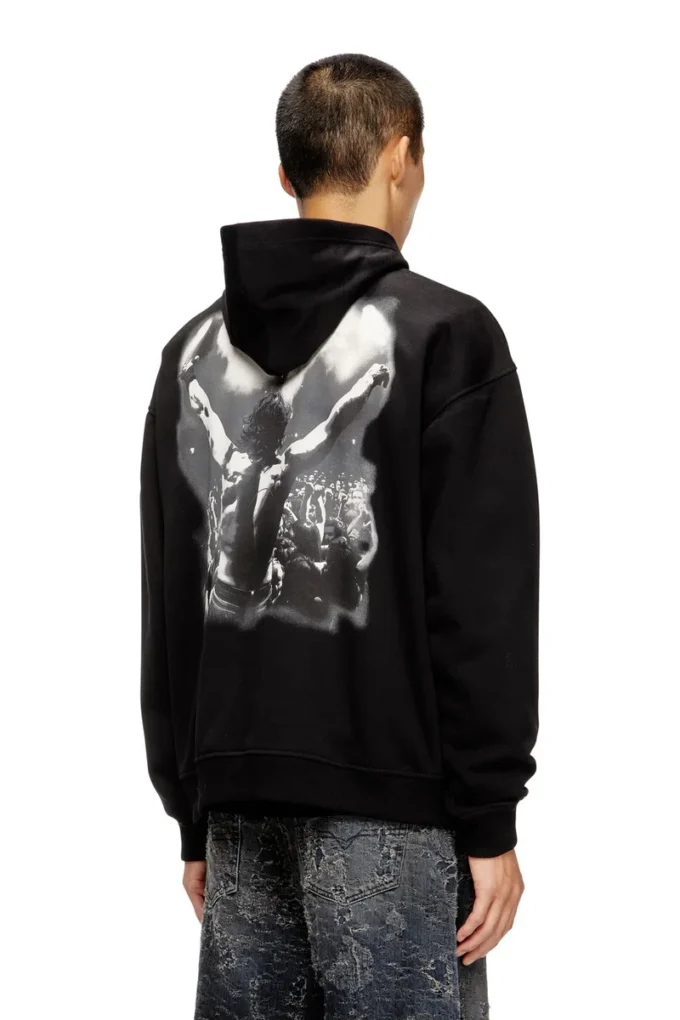 s-boxt-hood-t5 Sweat à capuche en coton avec imprimé au dos