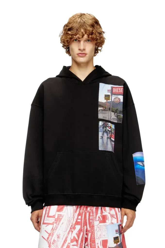 s-boxt-hood-t6 Sweat à capuche avec empiècements photo logo