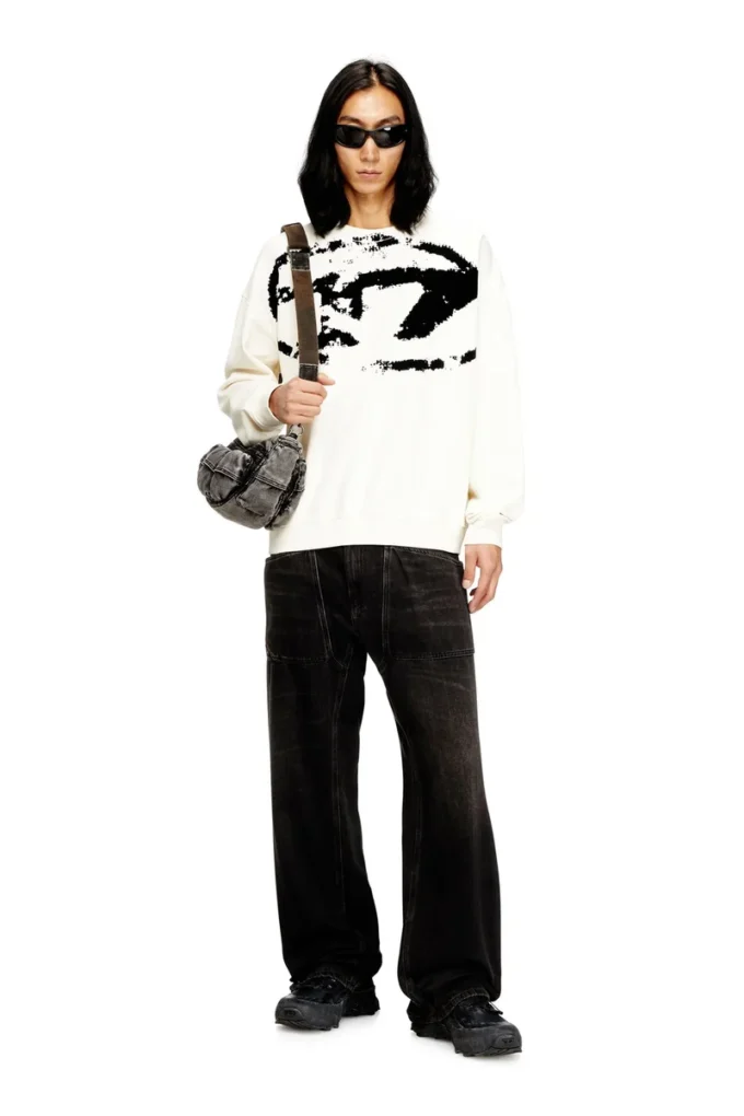 s-boxt-n5 Sweat-shirt avec logo floqué vieilli