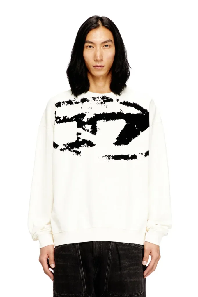 s-boxt-n5 Sweat-shirt avec logo floqué vieilli