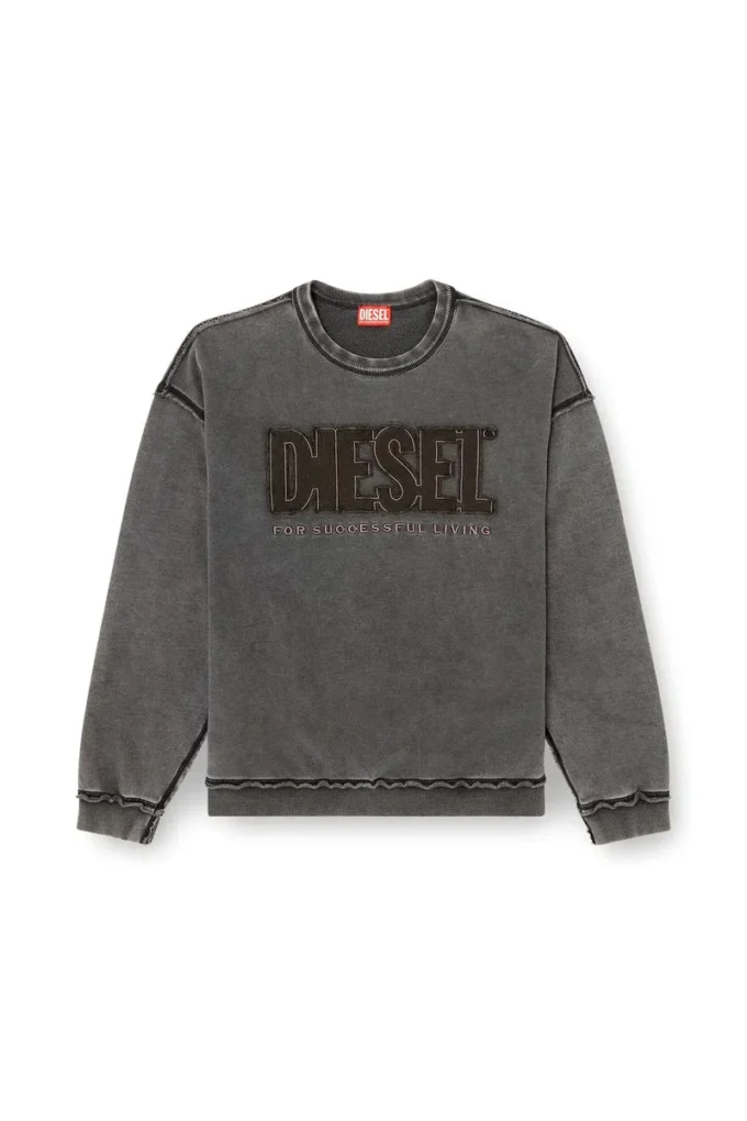 s-boxt-raw-v1 Sweat-shirt en coton avec logo appliqué