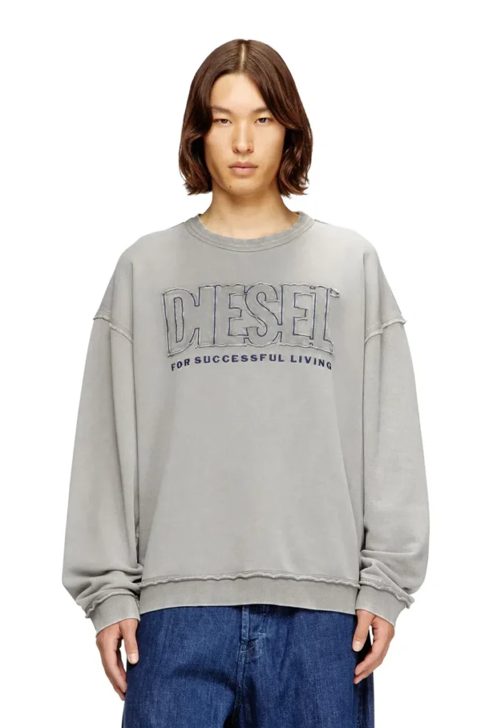 s-boxt-raw-v1 Sweat-shirt en coton avec logo appliqué