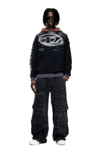 s-boxt-t1 Sweat-shirt en coton avec imprimé ovale D