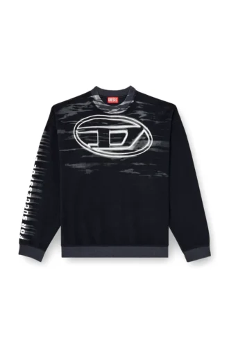 s-boxt-t1 Sweat-shirt en coton avec imprimé ovale D