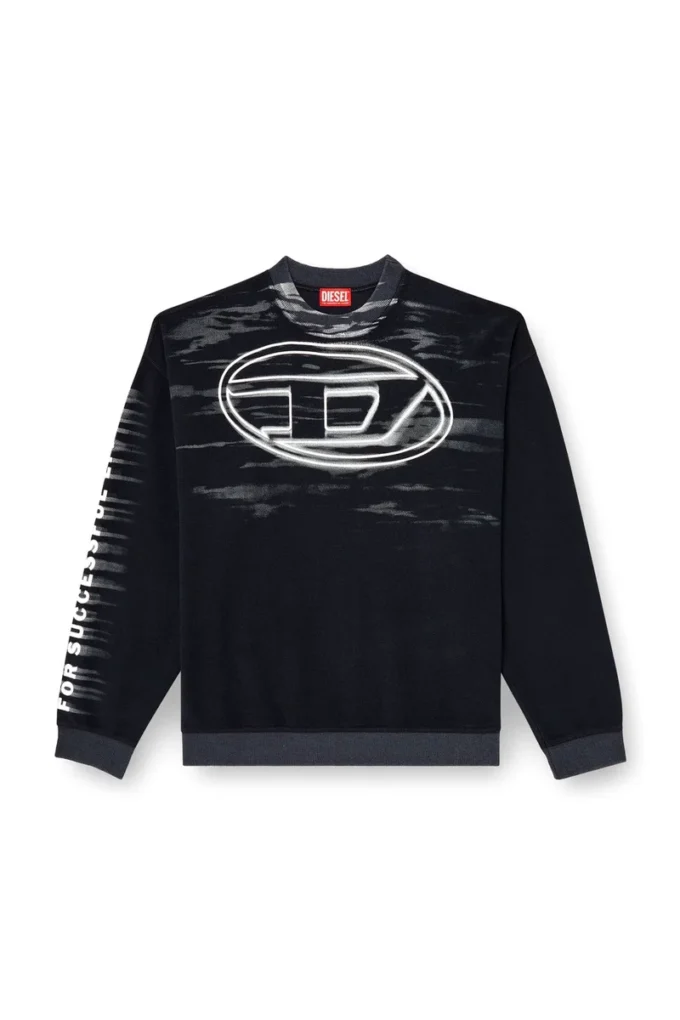 s-boxt-t1 Sweat-shirt en coton avec imprimé ovale D