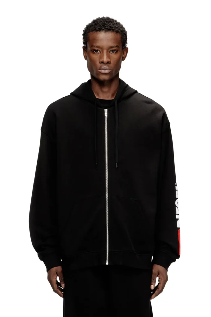s-boxt-zip-hood-div Sweat à capuche avec patch logo brodé