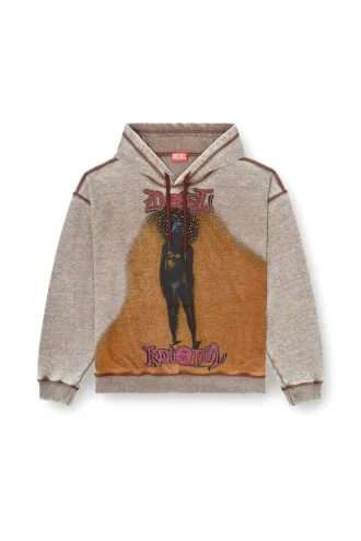 s-boxton-hood Sweat à capuche avec imprimé et clous