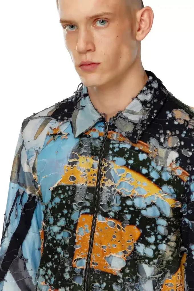s-corn-peel Chemise délavée avec imprimés cinéma