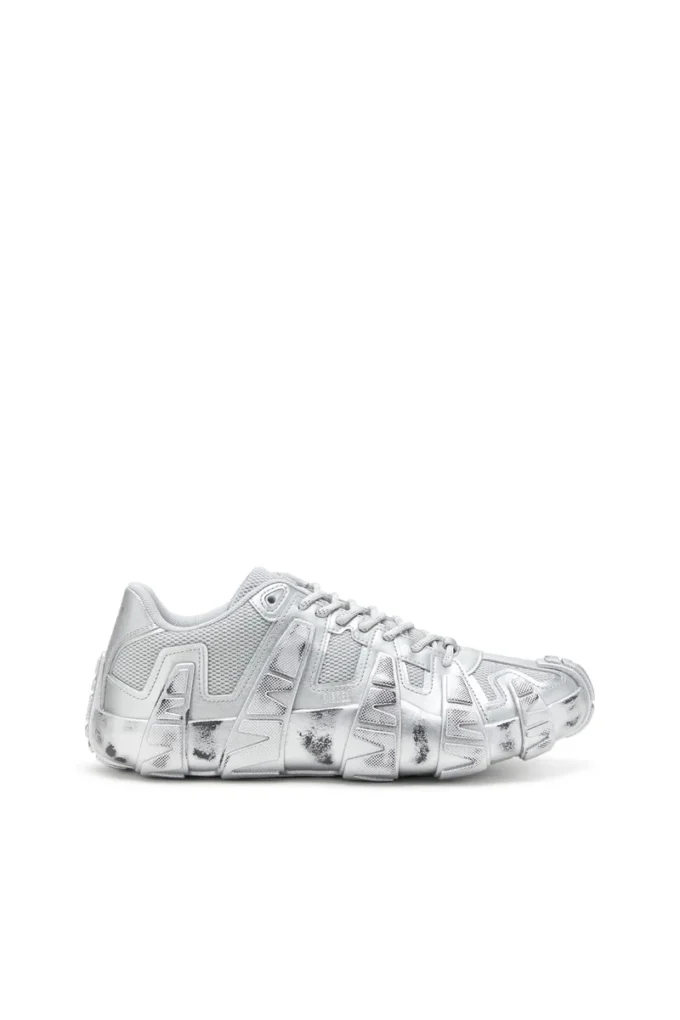 s-d-griffe low Baskets S-D-Griffe-Metallic en mesh et PU