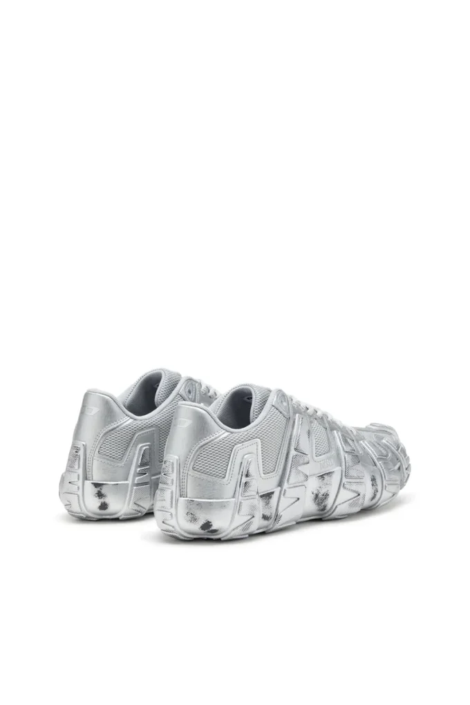 s-d-griffe low Baskets S-D-Griffe-Metallic en mesh et PU