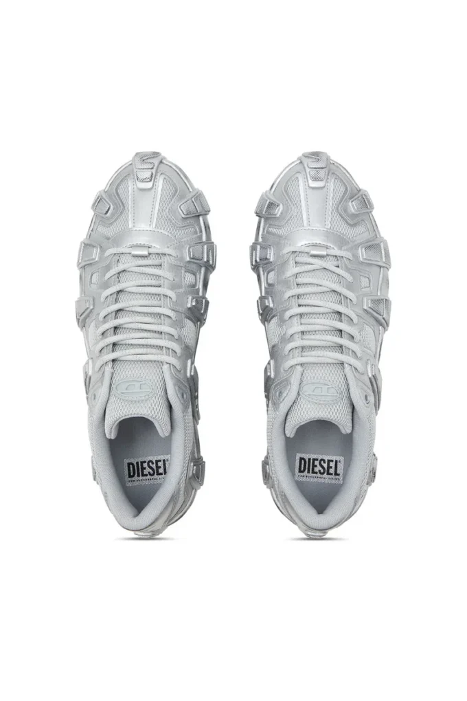 s-d-griffe low Baskets S-D-Griffe-Metallic en mesh et PU